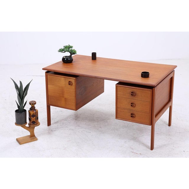 Mid-Century Danish Teak Desk by Arne Vodder For Sale - Image 5 of 16