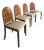 Art Deco Dining Chairs in Walnut, 1930s, Set of 4 For Sale