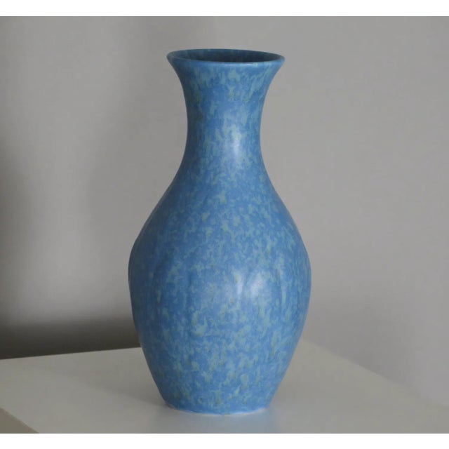 Art Deco 1920s Light Blue Art Deco Vessel by Pilkington Royal Lancastrian Pottery For Sale - Image 3 of 6