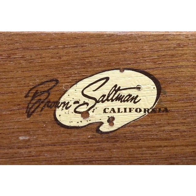 Mid-Century Modern Bleached Blond Mahogany Side End Table W/ Storage Compartment Dowel Legs For Sale - Image 3 of 13