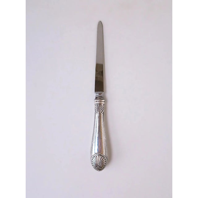 Sheffield Silver Co. English Sterling Silver Letter Opener Scallop Seashell Design Sheffield For Sale - Image 4 of 13