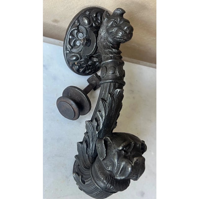 19th Century French Door Knocker With Dog For Sale - Image 4 of 13