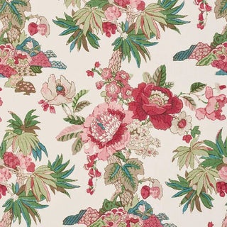 Sample - Schumacher Floribunda Fabric in Document For Sale