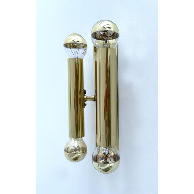Vintage Space Age Brass Sconces, 1970s, Set of 2 For Sale - Image 17 of 18