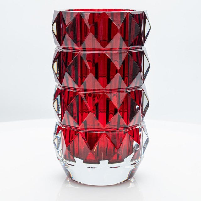 French Baccarat and Sèvres Glass Vases in Crystal, 1990, Set of 3 For Sale - Image 10 of 18