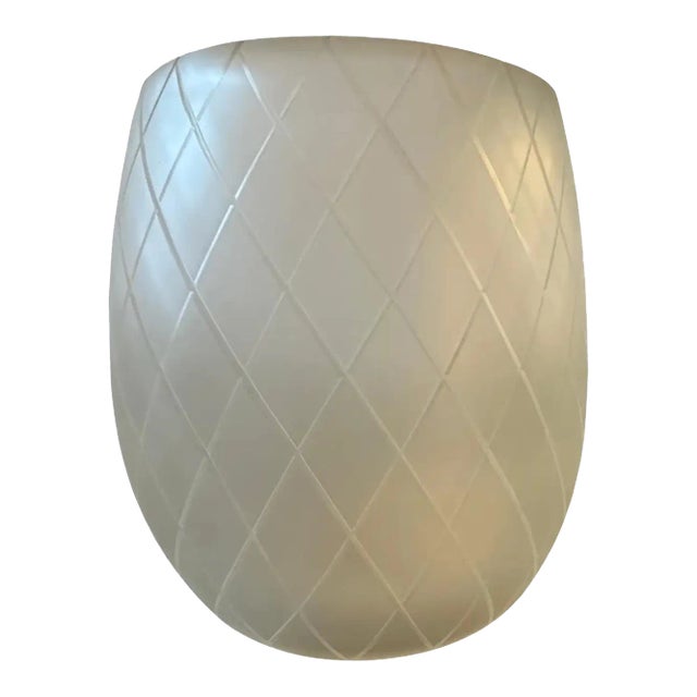 1950s Barovier Style Mid-Century Modern Gold and Clear Murano Glass Vase For Sale