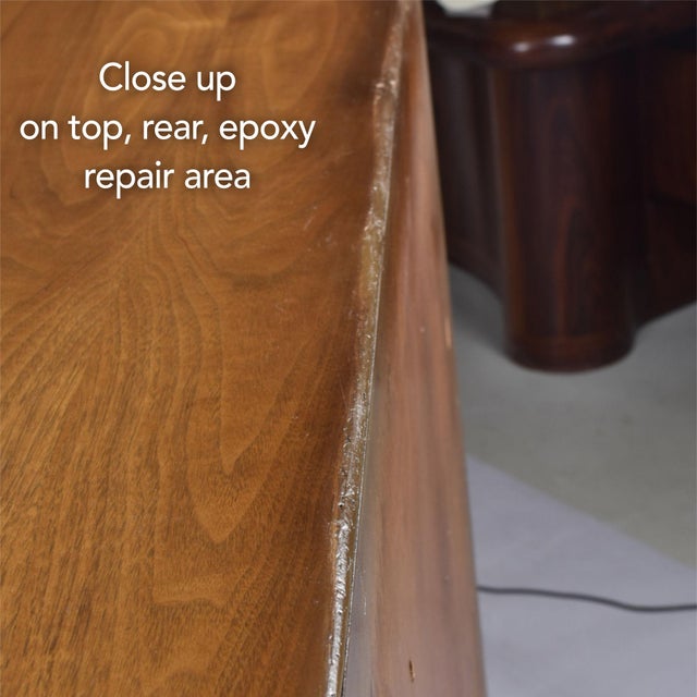 Hoke Wood Products Mid-Century Modern Walnut High Boy Dresser For Sale - Image 18 of 18