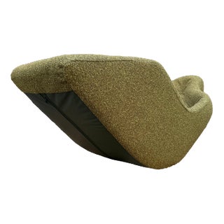 Reclining Chair in Moss Green Bouclé, Italy For Sale
