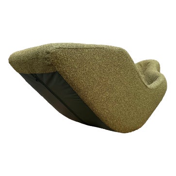 Reclining Chair in Moss Green Bouclé, Italy For Sale