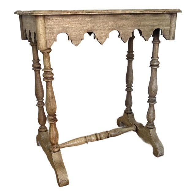 Late 1800's Scalloped Side Table For Sale