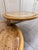 Tan MCM Pencil Reed & Bamboo Three-Tier Swivel Coffee Table For Sale - Image 8 of 12