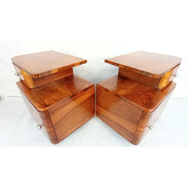 Bedside Tables by Jindřich Halabala for Up Závody, 1940s, Set of 2 For Sale - Image 15 of 18