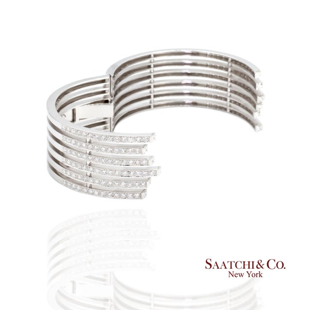 Early 21st Century 18k(750) Natural Gold Diamond Bangle Bracelets For Sale - Image 5 of 9