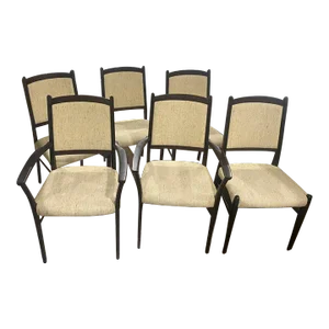 Set of 6 Teak Danish Dining Chairs, 1970s