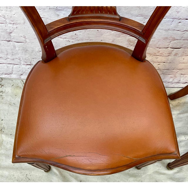 Wood Louis XVI Style Beechwood Dining Chairs Set of Eight For Sale - Image 7 of 11