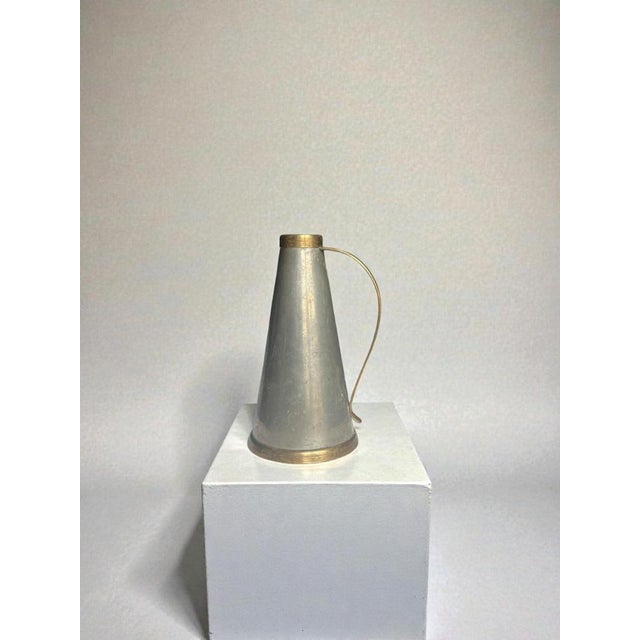 1950s Mid-Century Modern Swedish Pewter and Brass Vase with Handle by JLH, 1957 For Sale - Image 5 of 10