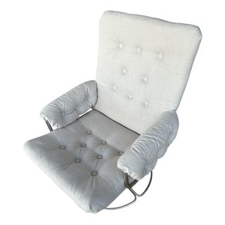 Vintage Chrome Swivel Chair attributed to Terence Conran for Habitat, 1970s For Sale