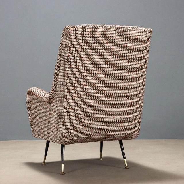 Metal Vintage Armchair in Metal and Fabric, 1960s For Sale - Image 7 of 9