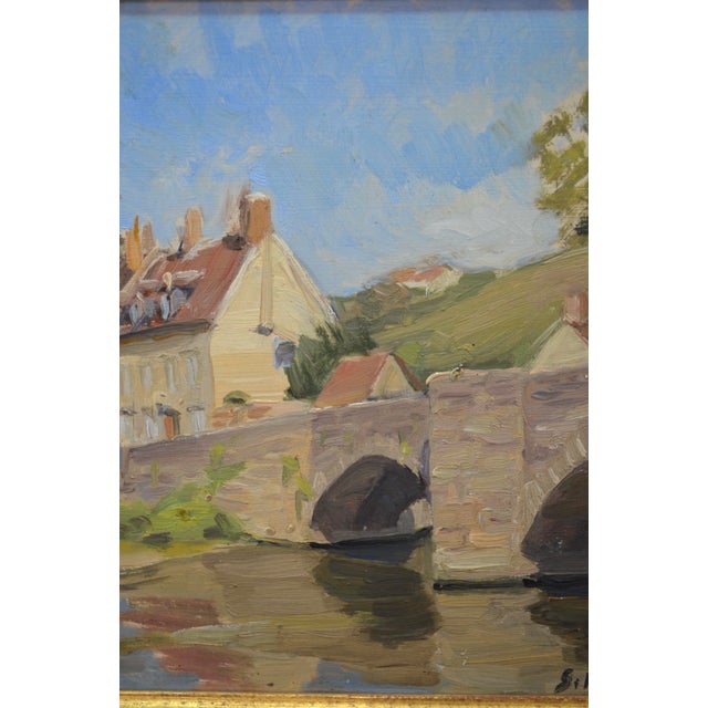 1920s Suzanne Dechamps, Stone Bridge, France, 1920s, Oil on Panel For Sale - Image 5 of 11