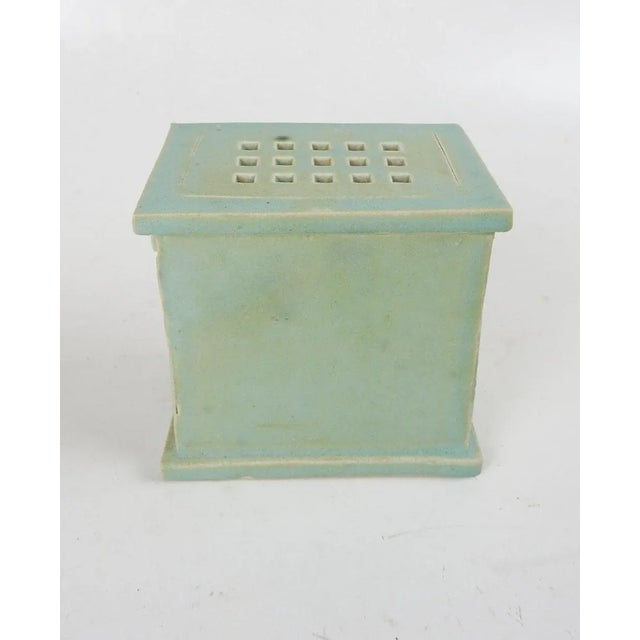 Contemporary Mary Fischer Celedon Pottery Vase For Sale - Image 4 of 6