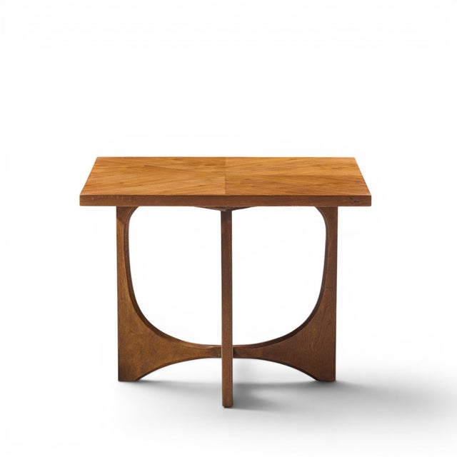 Mid 20th Century Broyhill Brasilia Mid Century Walnut Side Tables - Pair For Sale - Image 5 of 11
