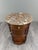 Wood 19th Century Louis XVI Half-Moon Side Table in Mahogany and Marble, 1920s For Sale - Image 7 of 12