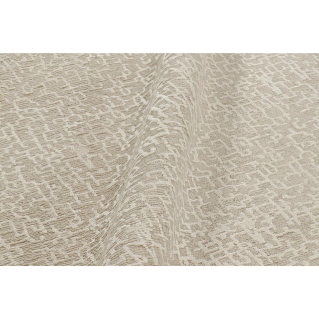 2010s Oversized Rug & Kilim’s Modern Nepalese Rug With Beige & Cream Textural Patterns For Sale - Image 5 of 6