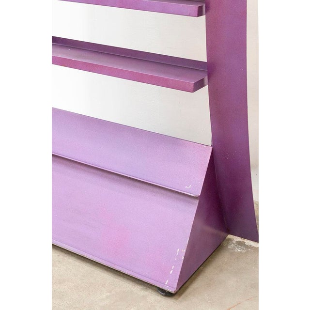Purple Metal Bookcase from CMP&P Milano For Sale - Image 4 of 14