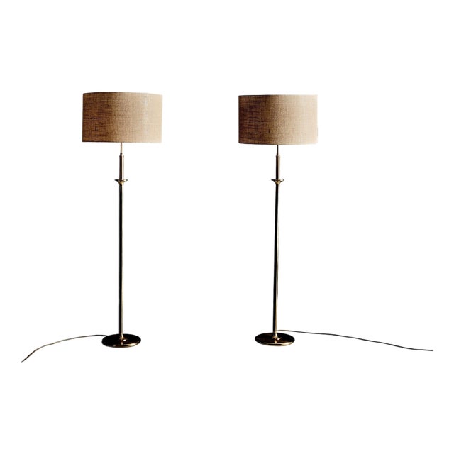 Brass Floor Lamps from Cosack Leuchten, Germany, 1960s, Set of 2 For Sale