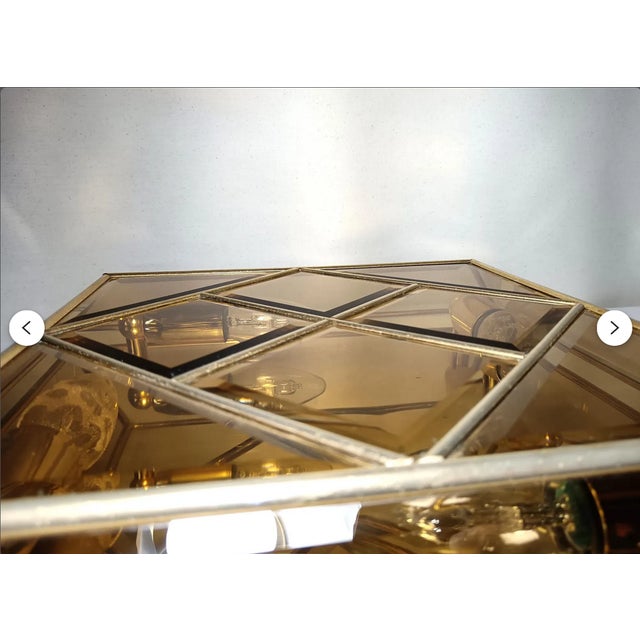 Modern Art Deco Murano Glass Ceiling Light, 1970s For Sale - Image 8 of 12