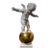 Vintage 40s Hutschenreuther Karl Tutter Putto Cherub on Gold Sphere Figurine For Sale