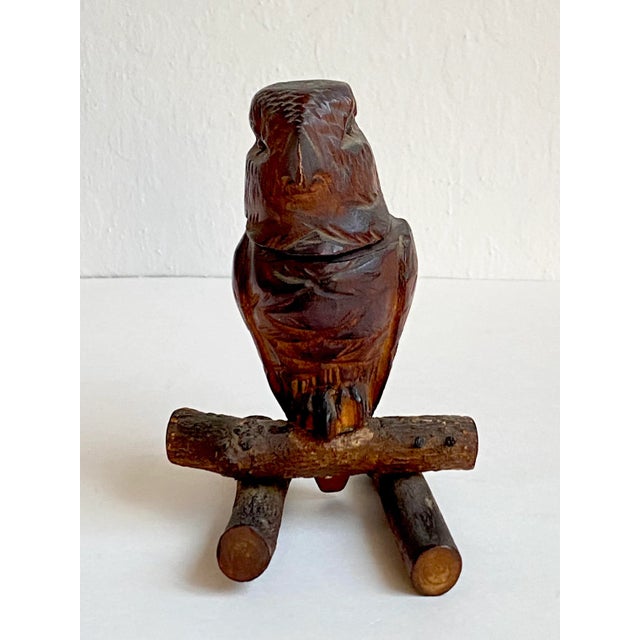 Late 18th Century 18th Century Carved Wood Folk Art Bird Trinket Box For Sale - Image 5 of 10