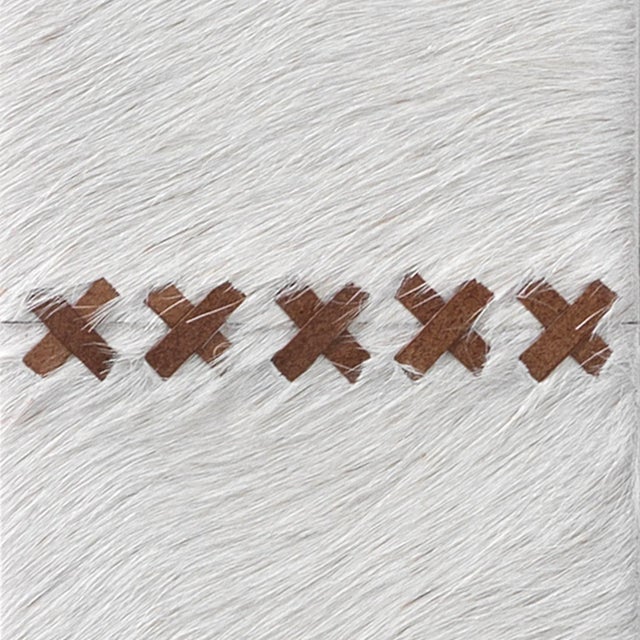 Jamie Young Jamie Young Cross Stitch Rectangle Mirror in White For Sale - Image 4 of 7