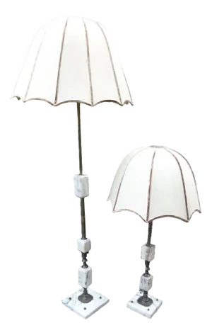 Vintage Umbrella Floor Lamps, 1970s, Set of 2