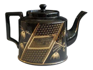 Aesthetic Movement Pottery Teapot & Cover