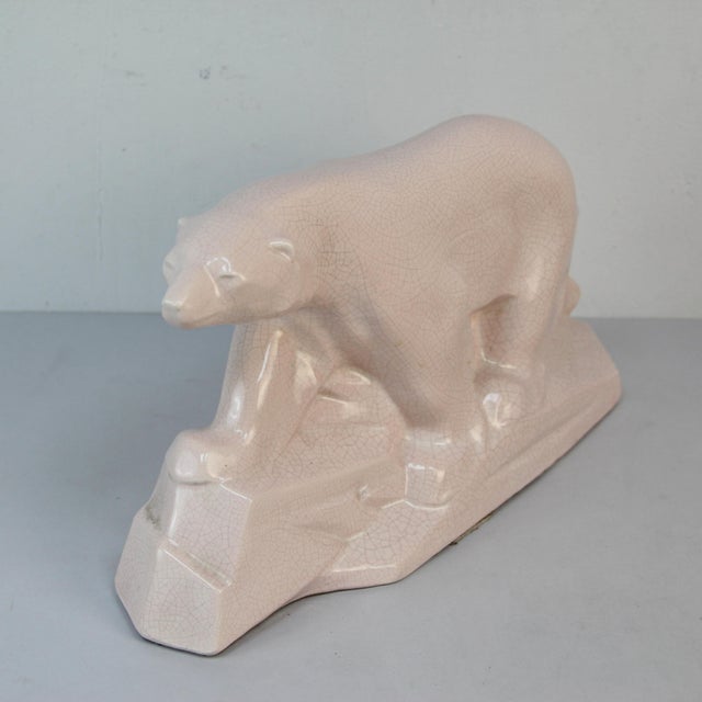 Art Deco Polar Bear Figure by Edouard Cazaux, 1920s-1940s For Sale - Image 6 of 13