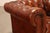 Wood Chesterfield Style Tufted Brown Leather Club Chair For Sale - Image 7 of 16