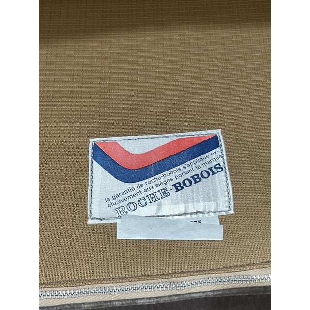 1975 Roche Bobois Gray Tufted Velvet Cantilever Chairs- Set of 2 For Sale - Image 12 of 12