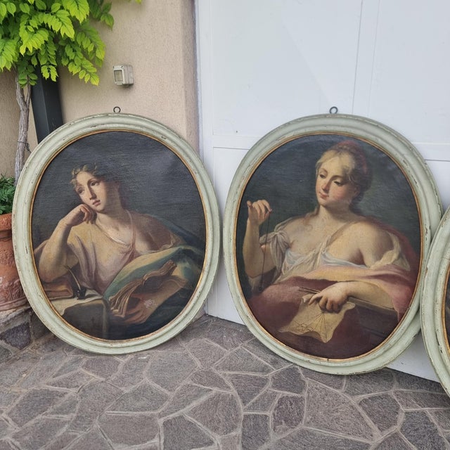 Baroque Lorenzo Pasinelli, Allegory of Arts and Crafts, 1680s, Paintings on Canvas, Set of 4 For Sale - Image 3 of 18