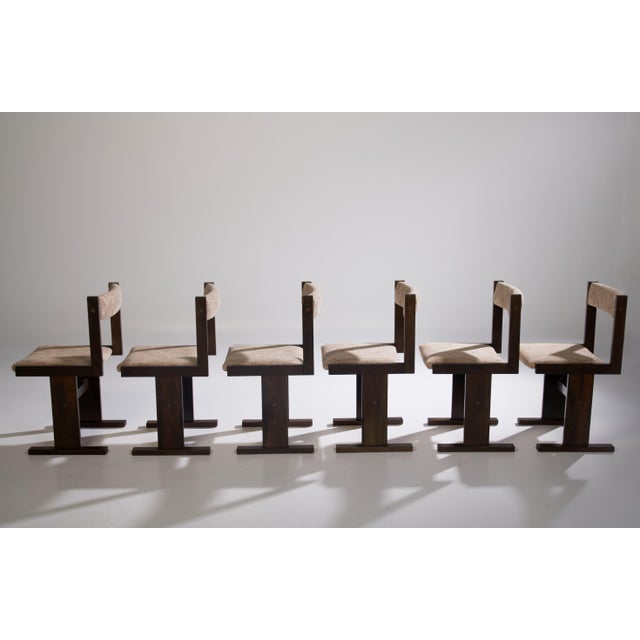 Gangsø Furniture Brutalist Dining Chairs, 1970s, Set of 6 For Sale - Image 6 of 6