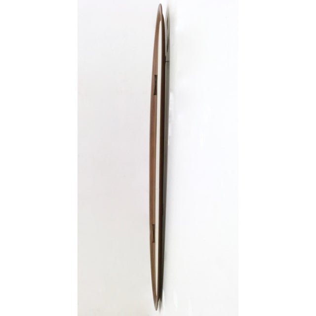 1970s Vintage Oval Wall Mirror with Beech Frame, 1960s For Sale - Image 5 of 18