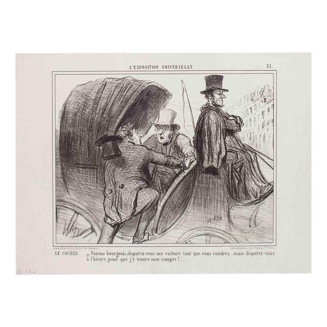 Honoré Daumier, Le Cocher, Lithograph, 1855 For Sale