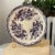 Antique English transferware plate in a rare purple shade from the aesthetic period. Hallmark on back: Elsmore & Forster...