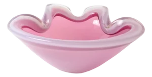 Vintage Murano Pink Alabastro Glass Bowl from Seguso, 1960s