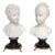 Limoges Bisque Porcelain Brongniart Children Busts After Houdon by Tharaud, a Pair For Sale