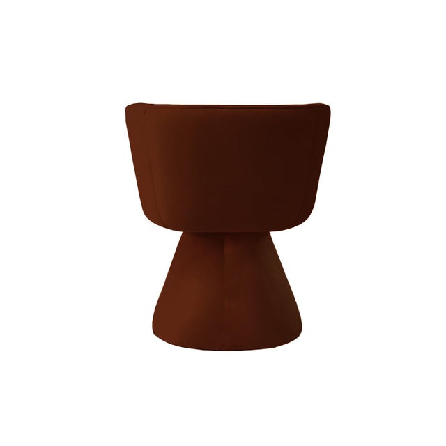 Contemporary Coraje Dining Chair in Brown Velvet from Moanne For Sale - Image 3 of 5