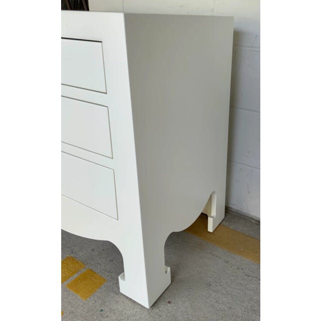 Villa & House Asian Modern White Jacqui Side Table For Sale In Atlanta - Image 6 of 8