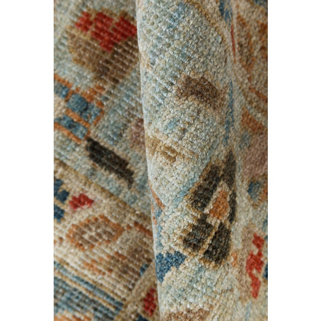 Textile Style Traditional Rug With Water Lily Medallion In Beige "Nymphaea" For Sale - Image 7 of 8