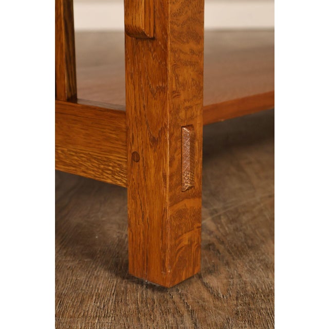 Stickley Mission Collection Oak Tile Top Coffee Table For Sale - Image 12 of 18