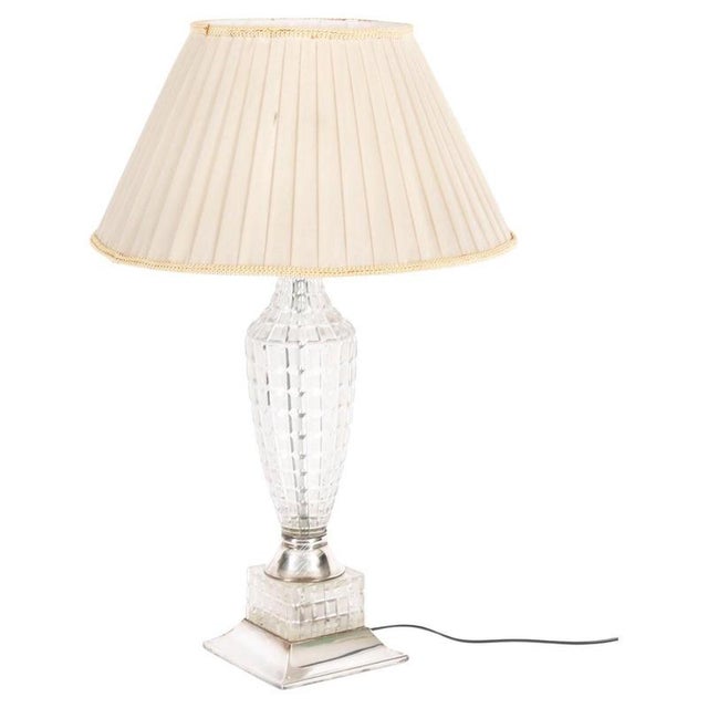 Antique Art Deco Crystal Table Lamp, 1920 For Sale - Image 13 of 13
